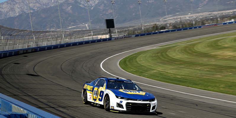 Chase Elliott drives during practice
