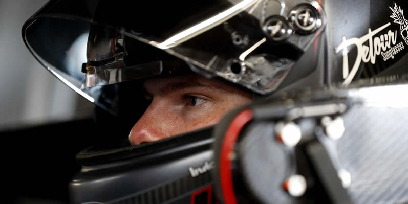 Cole Custer prepares for practice