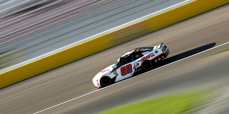 Cole Custer drives during practice