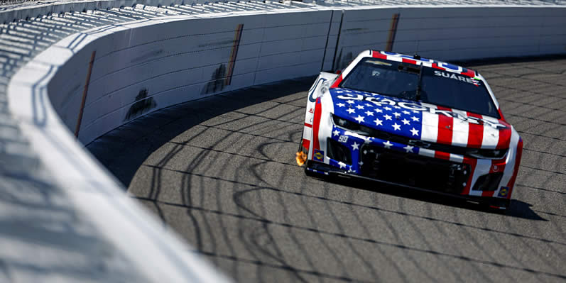 Daniel Suarez drives during practice