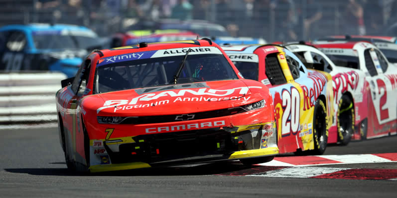 Justin Allgaier leads the field