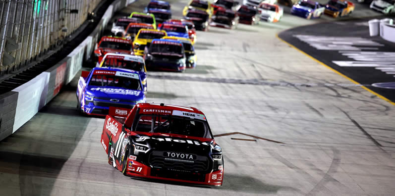 Corey Heim drives during the NASCAR Craftsman Truck Series UNOH 200