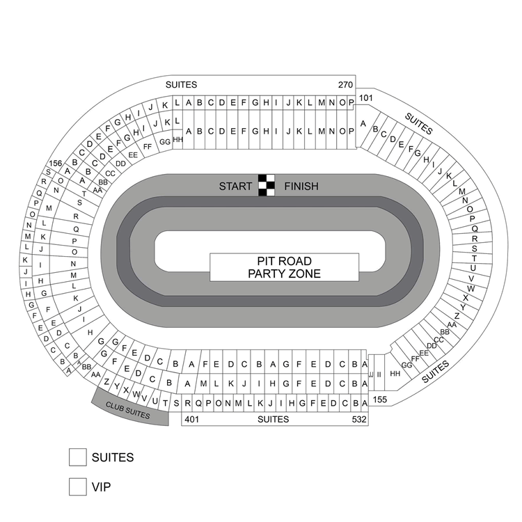 Bristol Motor Speedway Seating Map 