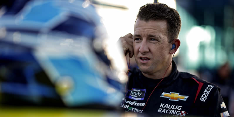 AJ Allmendinger prepares to practice