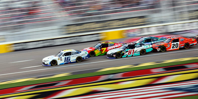 AJ Allmendinger, Justin Allgaier,  Chandler Smith, Aric Almirola race