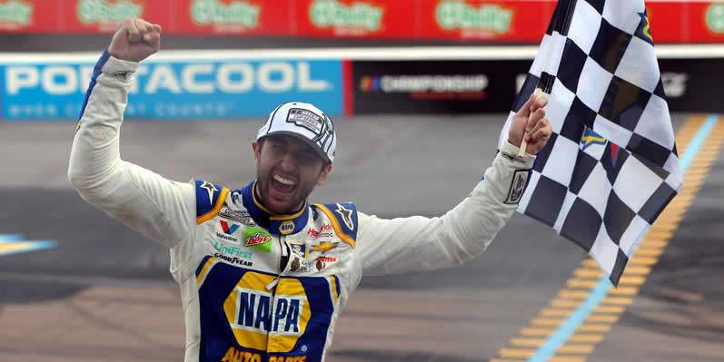 Chase Elliott celebrates