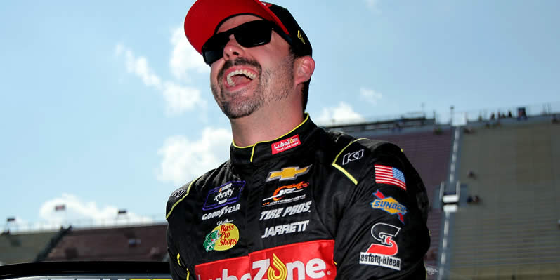 Josh Berry laughs on the grid during qualifying