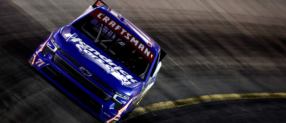 Rajah Caruth races at Bristol Motor Speedway.