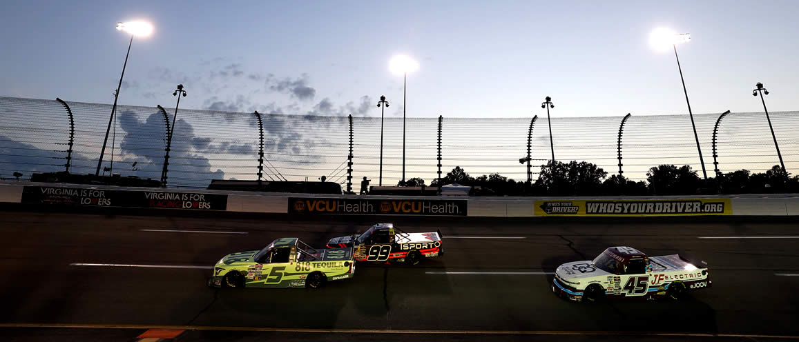 Toni Breidinger, Ben Rhodes and Bayley Currey race at Richmond Raceway