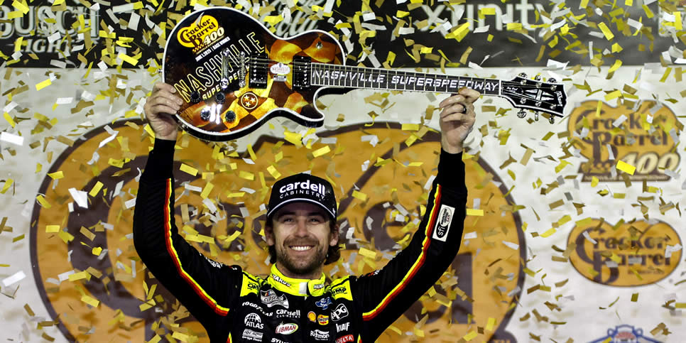 Ryan Blaney Nashville guitar trophy