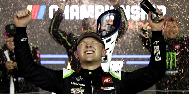 Ty Gibbs celebrates in victory lane